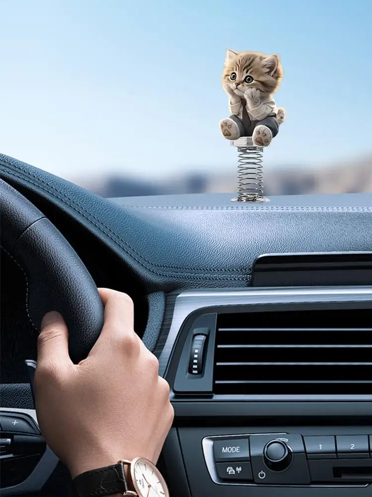 

Car Dashboard Figures Auto Interior Figure Decoration 2D Acrylic Auto Interior Decor Cat Shape for Truck RV Desk Nightstand