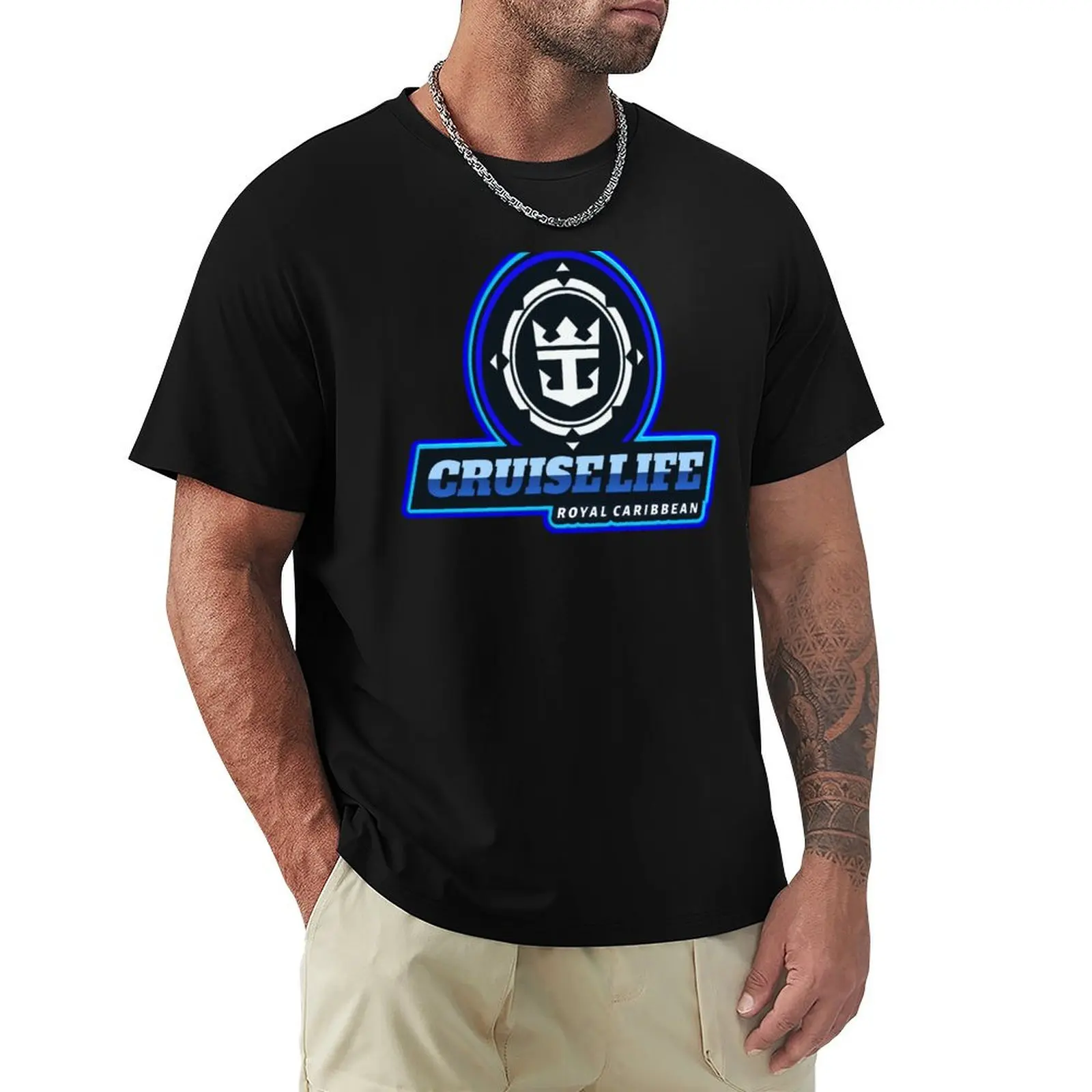 Stress Is A Land Based Condition Cruising Life Is The Answer T-Shirt Classic Crew Neck Cotton T-Shirt