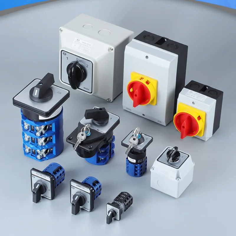 rotary cam switch OFF-ON Two Positions LW26 32A Silver Contact 1-8 Poles Changeover Cam Switch Rotary Selector LW28-32 YMW26