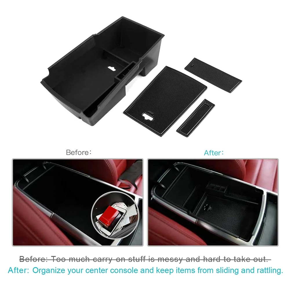 

Органайзер-вставка для центральной консоли автомобиля ABTU-Car, подлокотник, ящик для хранения, лоток для перчаток для Kia Stinger 2018 2019 2020