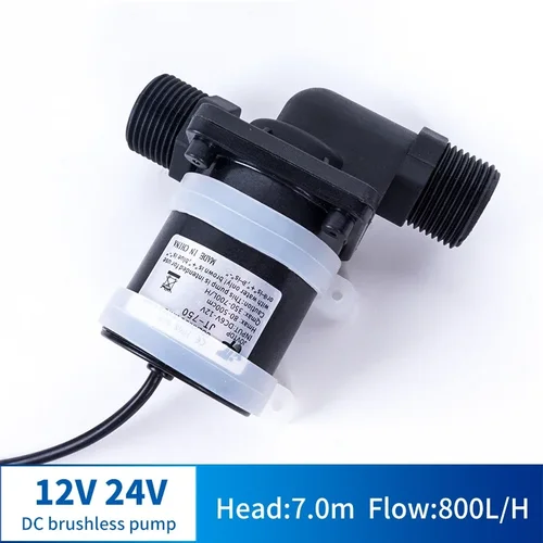Bomba de agua sin escobillas de 12V, 24V CC, IP68, silenciosa, calentador de agua Solar con rosca 1/2, bomba de refuerzo para calefacción de suelo de ducha