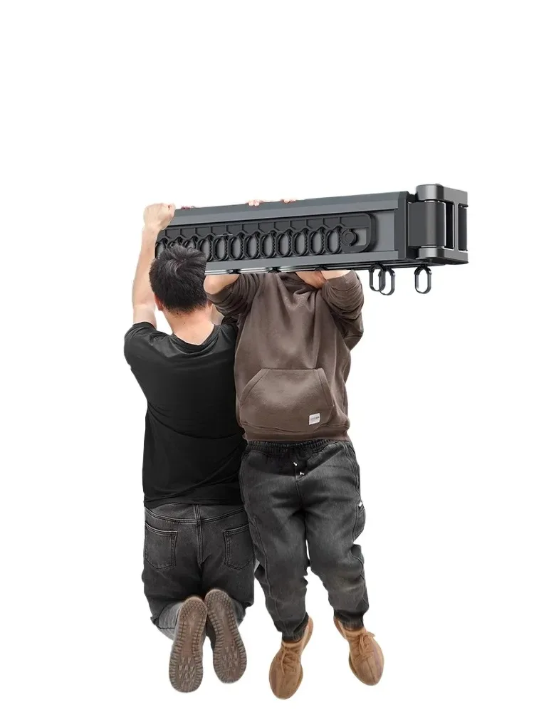 

Folding drying rack Invisible telescopic wall-mounted without balcony Household cold clothes drying window Indoor