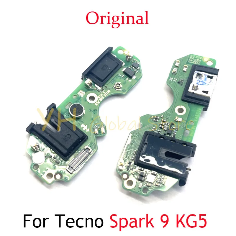 For Tecno Spark 8C 9 KG5 KG5k KG5p USB Charging Board Dock Port Flex Cable Repair Parts