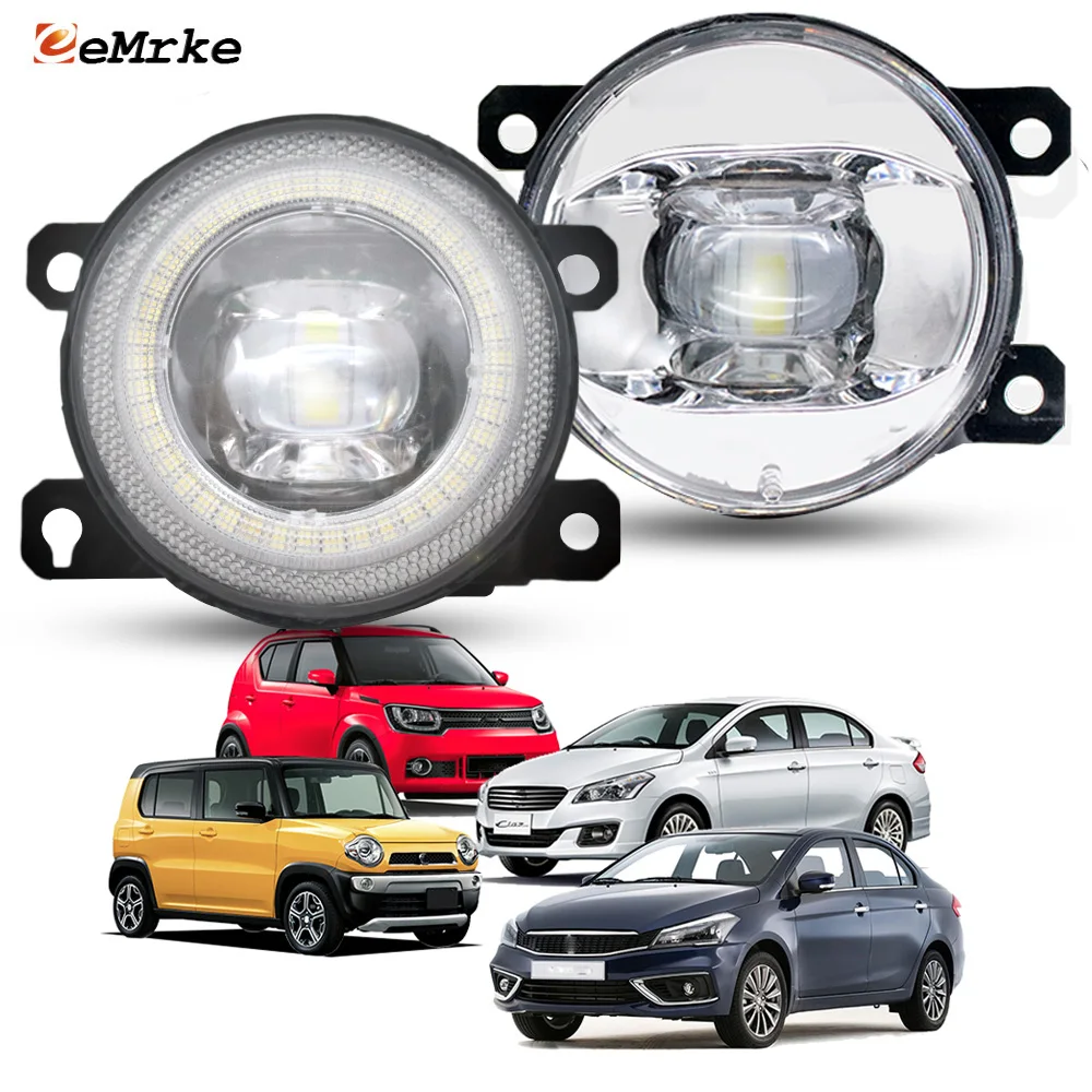 

Светодиодные противотуманные фары для Suzuki Ciaz Belta Hustler Ignis 2015 2016 2017 2018 2019 2020 2021, аксессуары для ламп дальнего света Angel Eye DRL