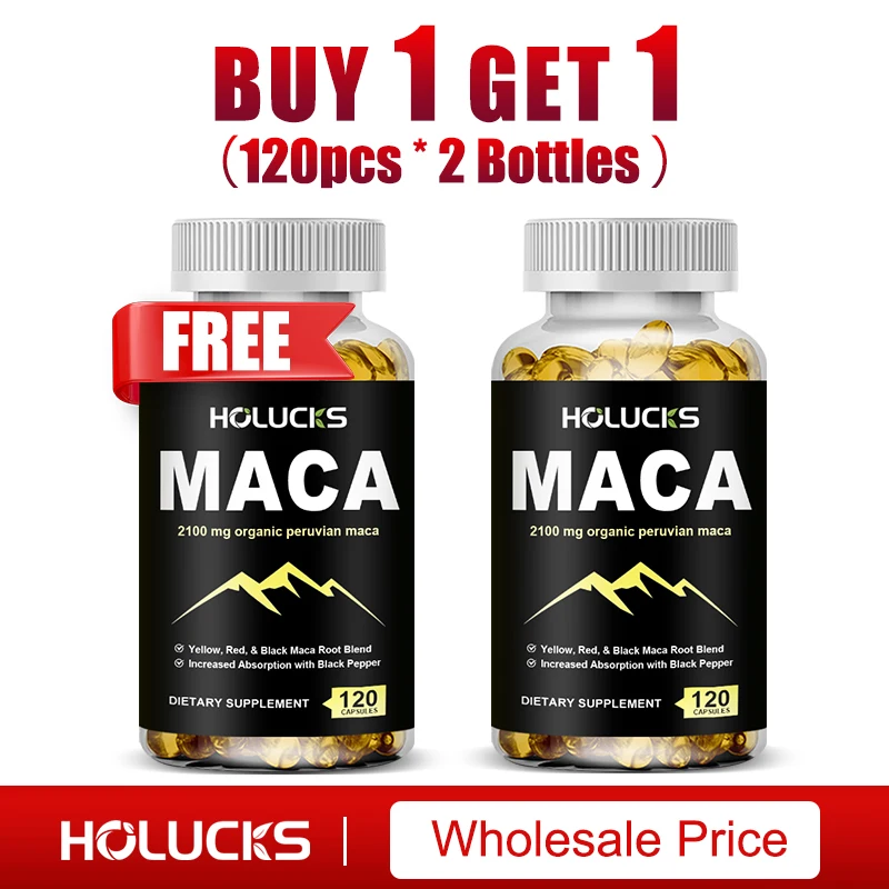 

Maca Root Capsules Energy, Endurance, Muscle Strength and Performance Made with Black Maca, Red Maca and Yellow Maca Powders