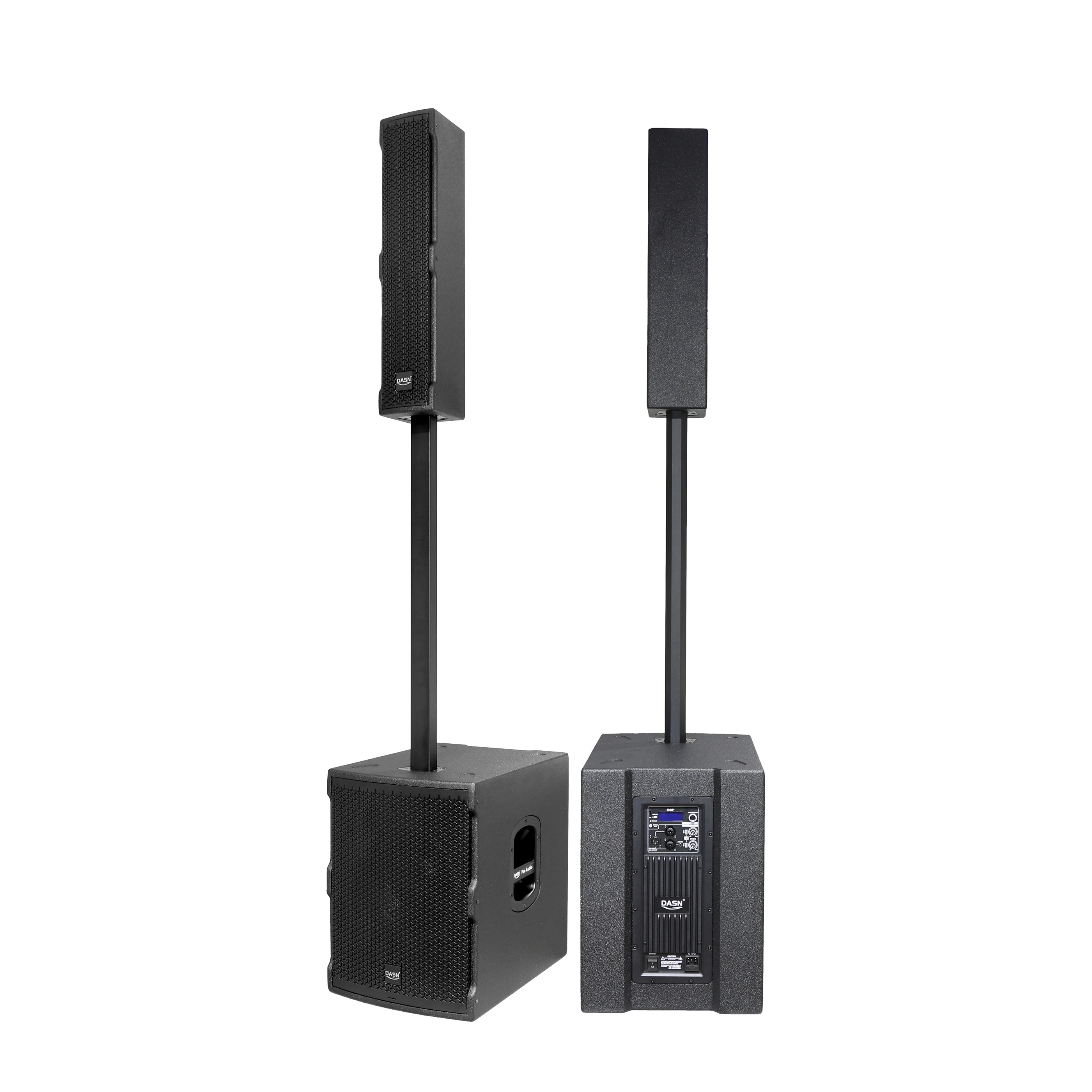 

4000W 15 Inch Subwoofer Audio Dj Party Stage Indoor Outdoor Church Active Professional Column Speaker Wood PA System