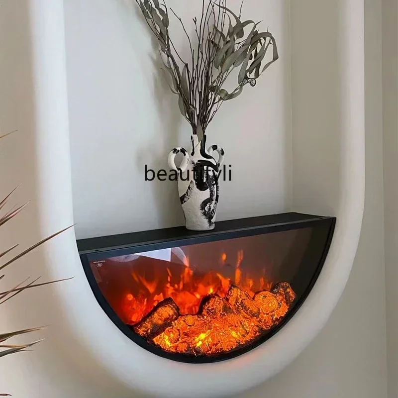 Customized simulated fire fireplace core U-shaped French electronic fire light living room home decoration furniture