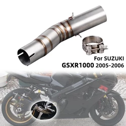 BDJ GSXR1000 Slip-On Pipe Motorcycle Exhaust Middle Link Pipe Connector Adapter Muffler For Suzuki GSX R1000 GSXR 1000 2005 2006