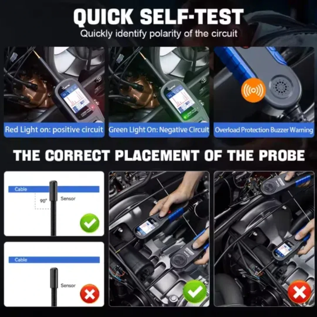 2025 VDIAGTOOL V200PRO Tester per sonde di circuito di alimentazione automobilistica Interruttore Finder 12/24V Relè elettrico/Strumenti diagnostici di corrente