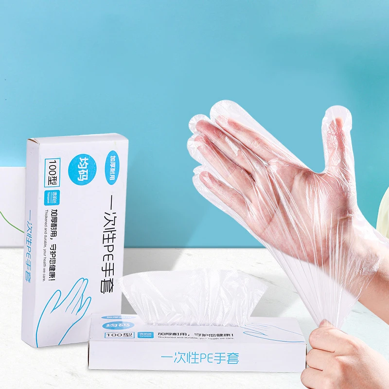 Gants de poulet transparents en TPE sans latex, coordonnants, acide, sécurité au travail, qualité alimentaire, ménage, livres, 100 pièces