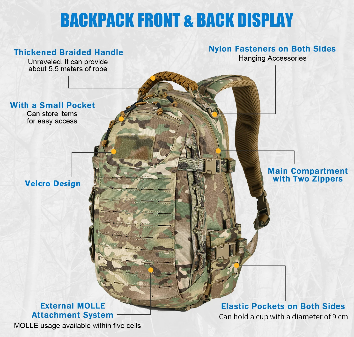 VOTAGOO 25L Dragon Egg 2. Generation Taktischer Rucksack Outdoor Sport Reise Wandern Camping Bergsteigen Pendler-Tasche für Männer – Detail 2