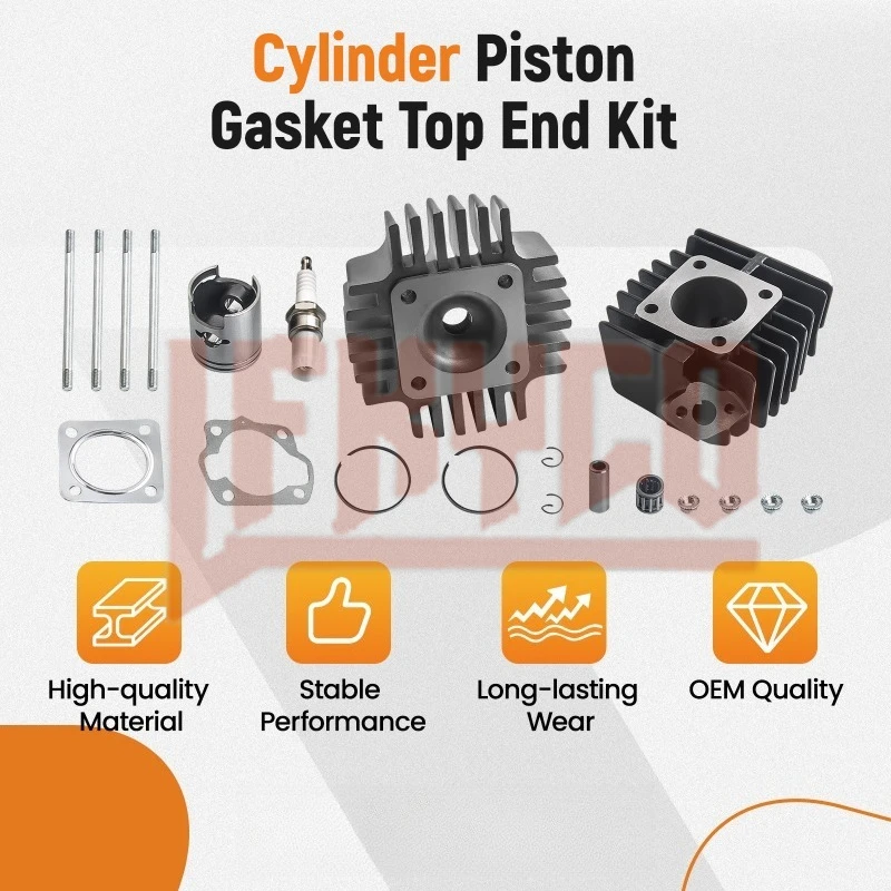 44mm Big Bore Cylinder Kit Motor for Suzuki LT A50 LT50 JR50 LT Quadrunner Big to 57cc 11111-04001 11210-04012-0F0 11141-04000