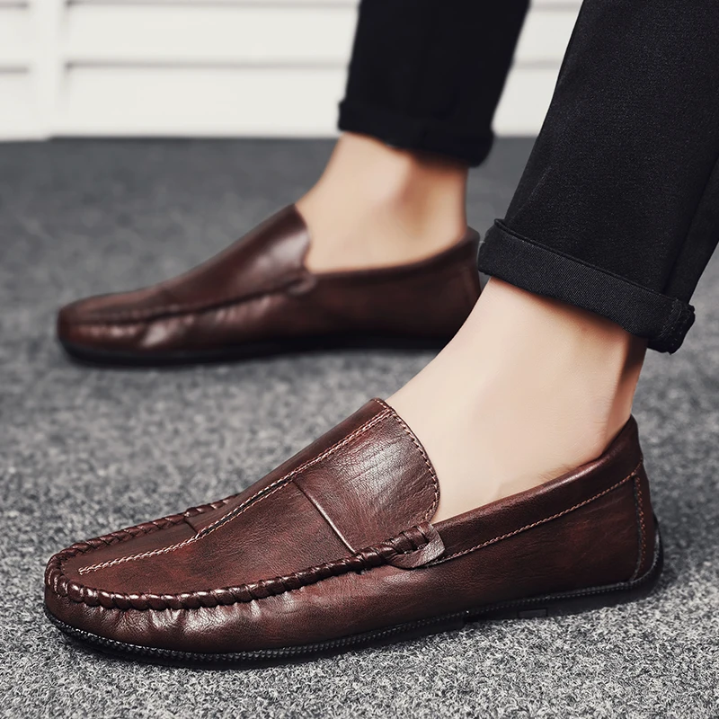 

2022 Men's Casual Shoes Fashion Business Dress Soft Moccasins Loafers High-Quality Men Leather Shoes Gommino Zapatos Chaussure