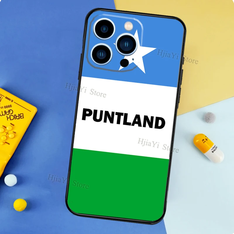 Puntland State Somali Flag Case For iPhone 11 14 15 16 Plus Soft Phone Cover For iPhone XR X XS 12 13 Pro MAX Mini