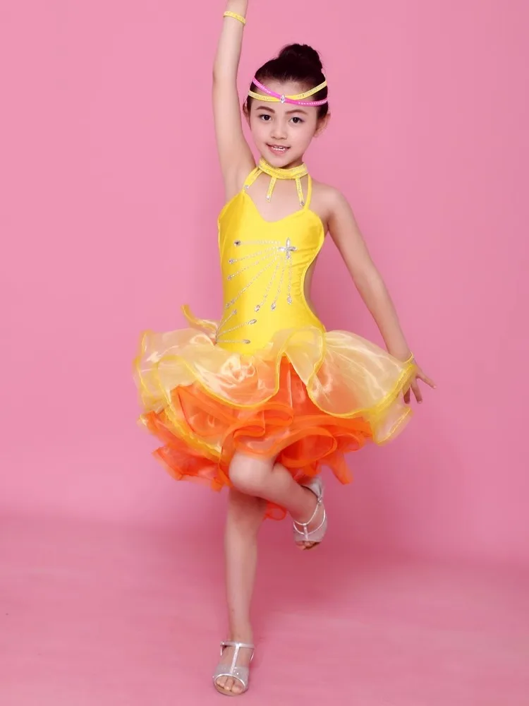 Latin dance dress for girls, new 2024 children\'s training suit, children\'s dance dress, June 1st Children\'s performance dress