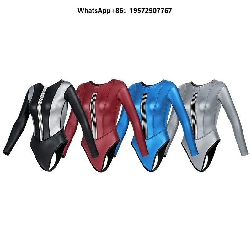Neoprene Super Stretchy Long Sleeves Glide  Diving Wetsuits Women Freediving Wetsuit