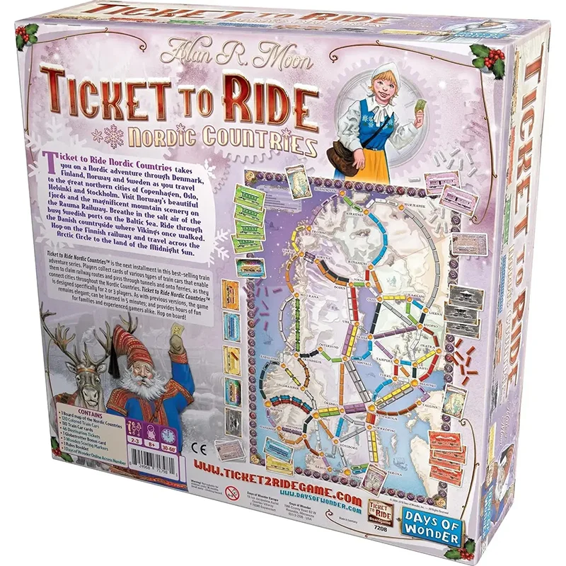 Ticket to Ride Nordic Countries Board Game Family Multiplayer Friends Party Play Cards Game Plot Collection Toys Gifts