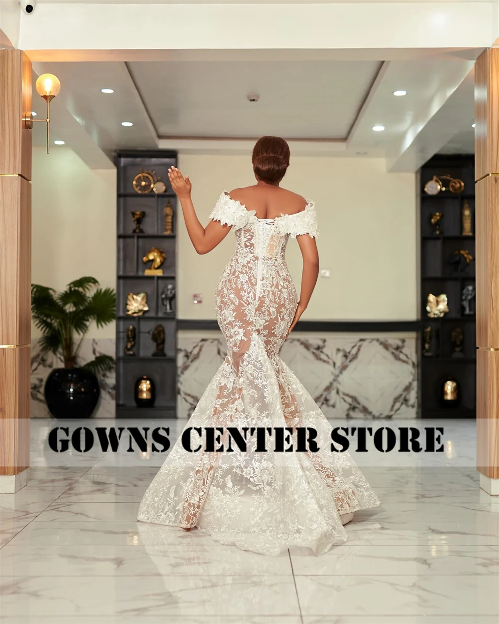 Graceful Off The Shoulder Wedding Dresses 2025 Luxury Beads Lace Applique Mermaid Aso Ebi Style African Bridal Gowns Customized