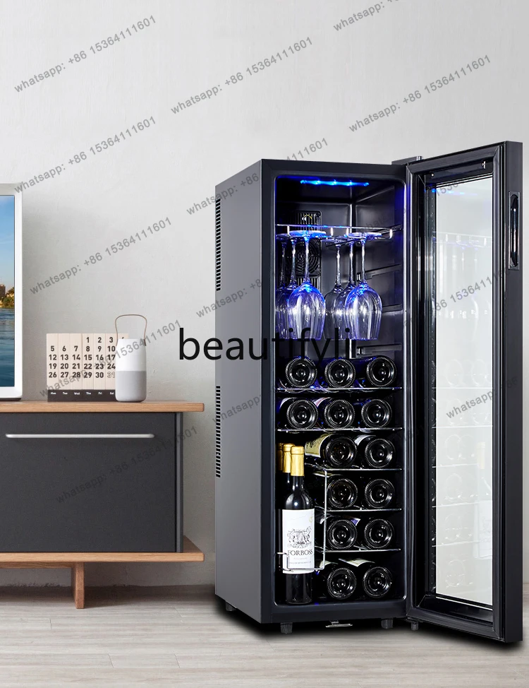 Red Wine Constant Temperature Cabinet Household Intelligent Tea Refrigerated Moisture Cabinet Refrigerator with Lock