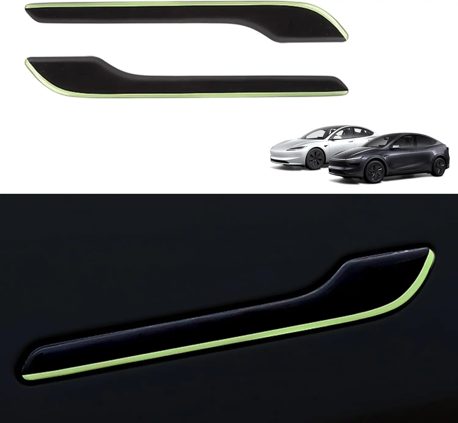 For Tesla Car Sticker Model 3 Y Highland Juniper 2021-2026 Door Handle Cover Protector Luminous Handle Kit Car Accessories