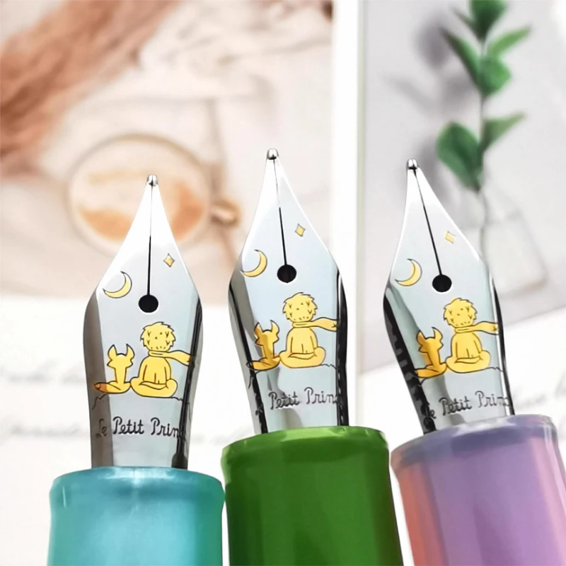 Little Prince Fountain ปากกาเคล็ดลับ 26 มม.F 0.5mm Nib Tip มือขัดใบมีดสํานักงานผู้ใหญ่นักเรียนการประดิษฐ์ตัวอักษร