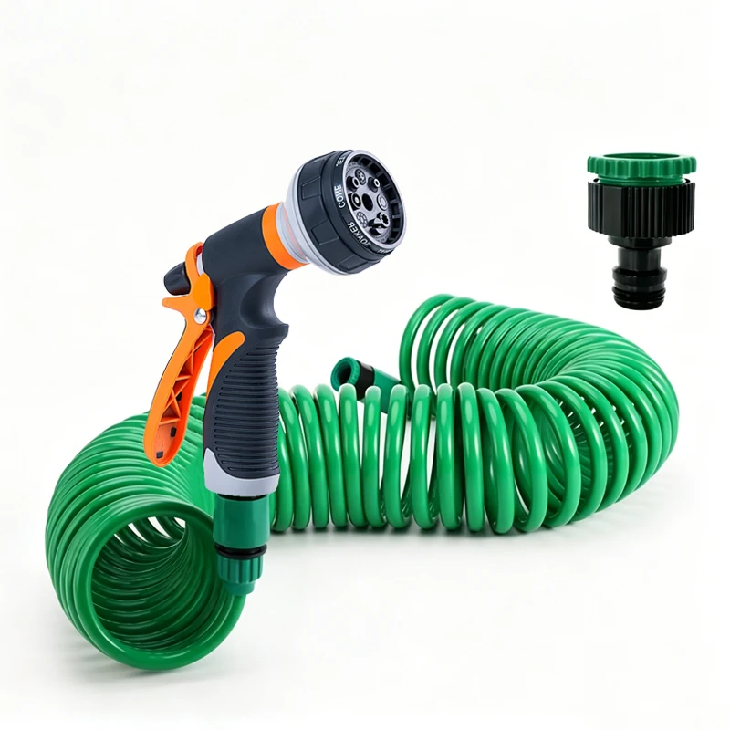 EVA-Gartenschlauch 7,5 m-30 m, Hochdruck-Spritzwasserpistole, 1/2 Schnellanschlussadapter, geeignet zum Bewässern von Haustieren in der Autowäsche