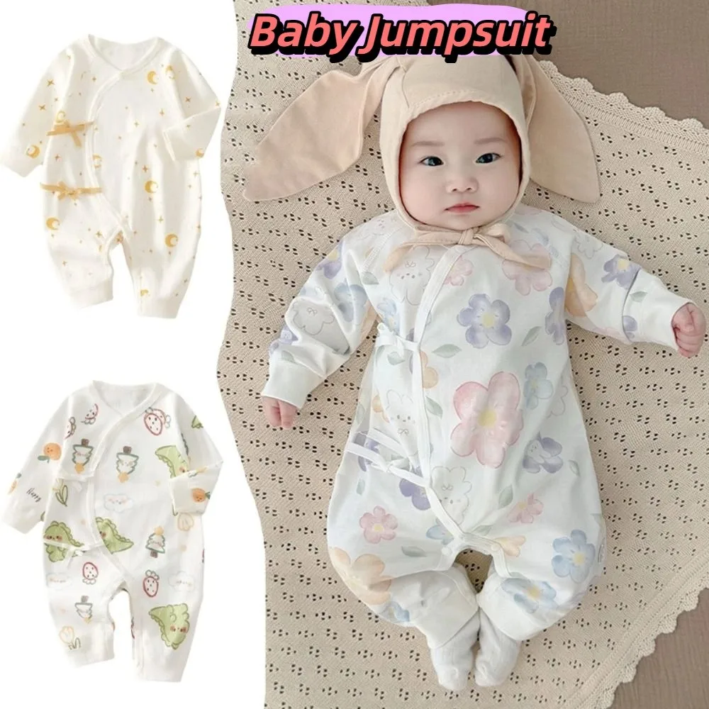 

Spring/Autumn Soft Baby Jumpsuit Button Design Cute Printed Infant Romper Cotton Cartoon Pattern Newborn Onesie Baby Boy Girl