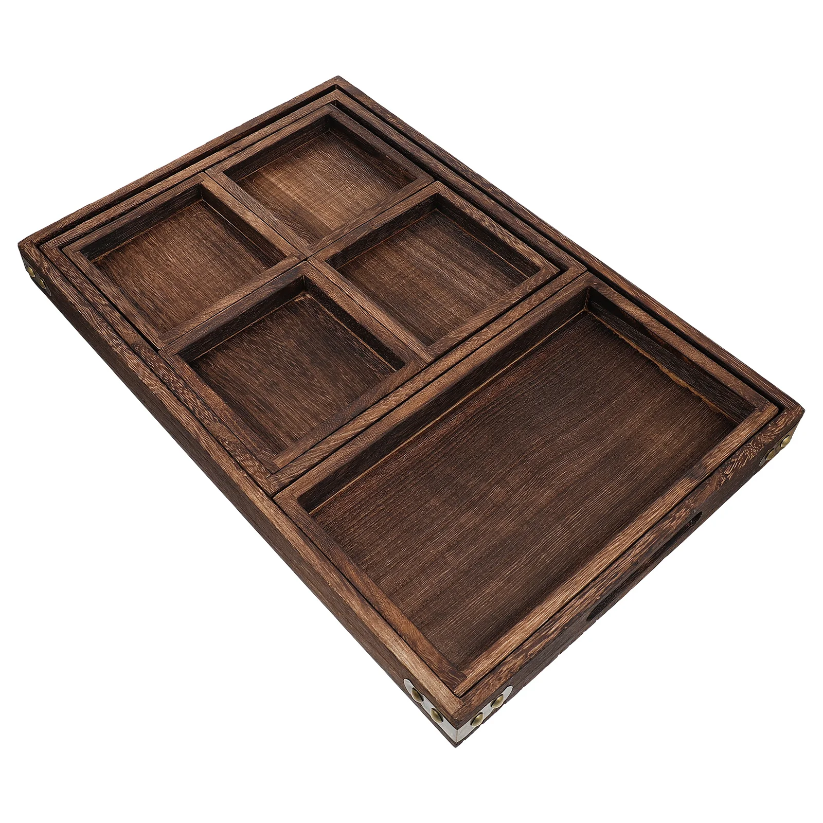 

1Pcs Tea Serving Tray Wooden Practical Rectangular Food Tray for Restaurant Home Hotel Snack Dessert Coffee Storage