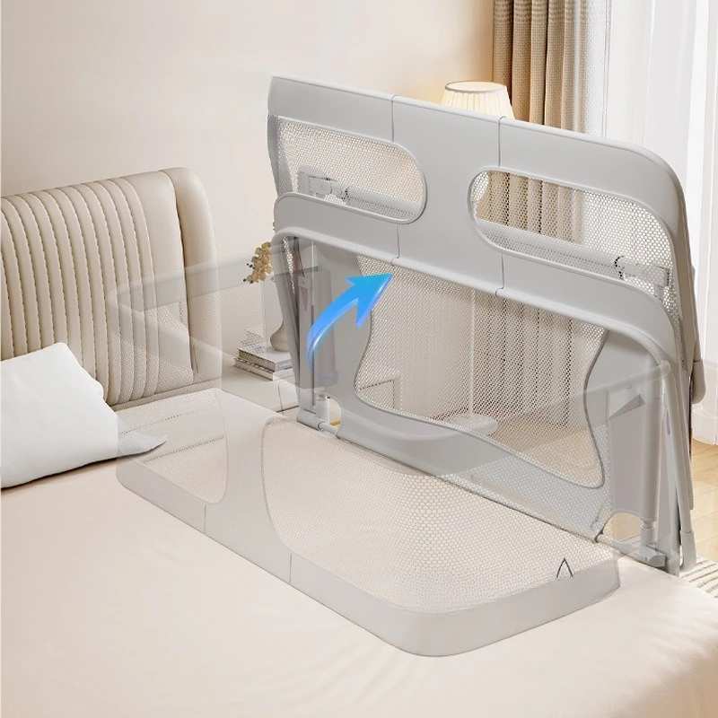 Breathable Mesh Bassinet - Portable Bedside Sleeper with Anti-Roll Design & Safety Rails, Foldable for Newborns & Travel
