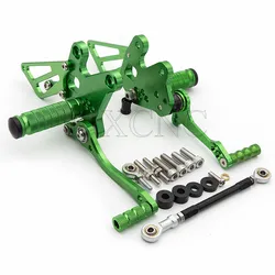 CNC Adjustable Rearset Motorcycle Footpeg Footrest Rear Set For Kawasaki Ninja 250 250R Ninja250 2008 2009 2010 2011 2012