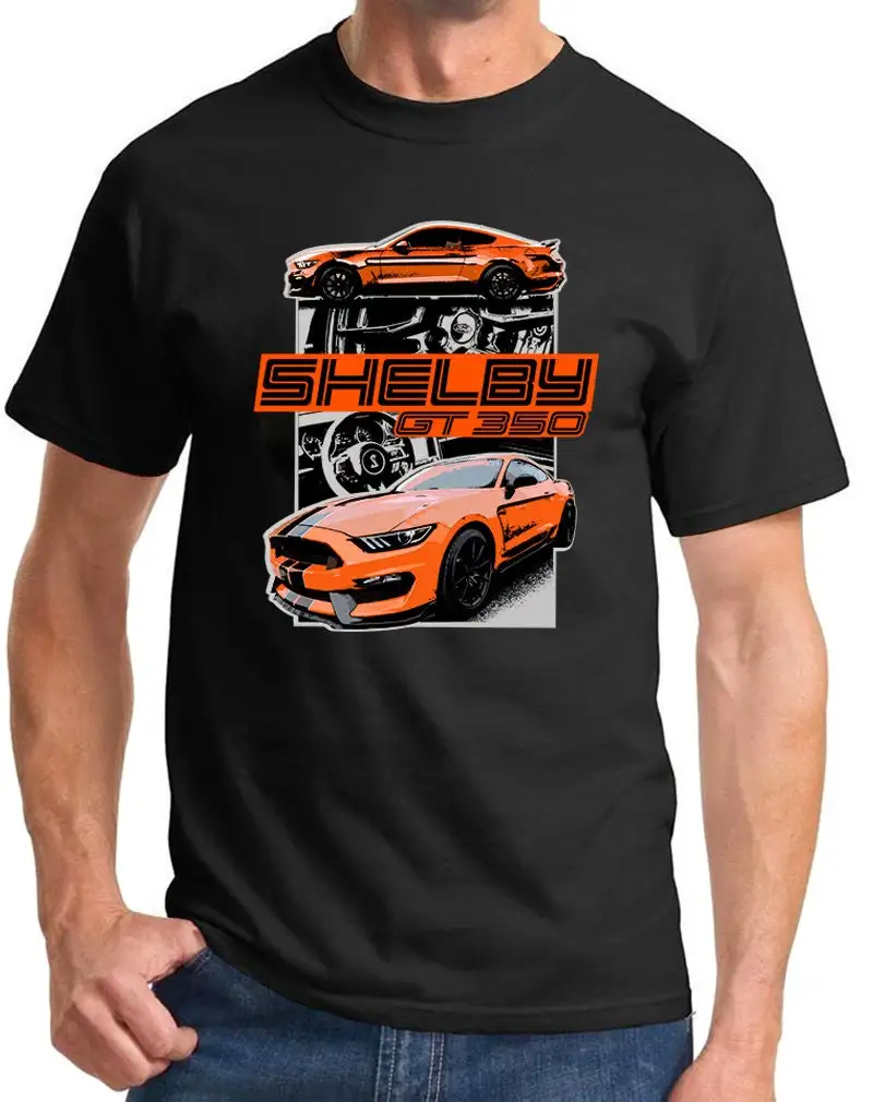 2016 20 Shelby Gt350 Mustang Orange Car Full Color Design T Shirt