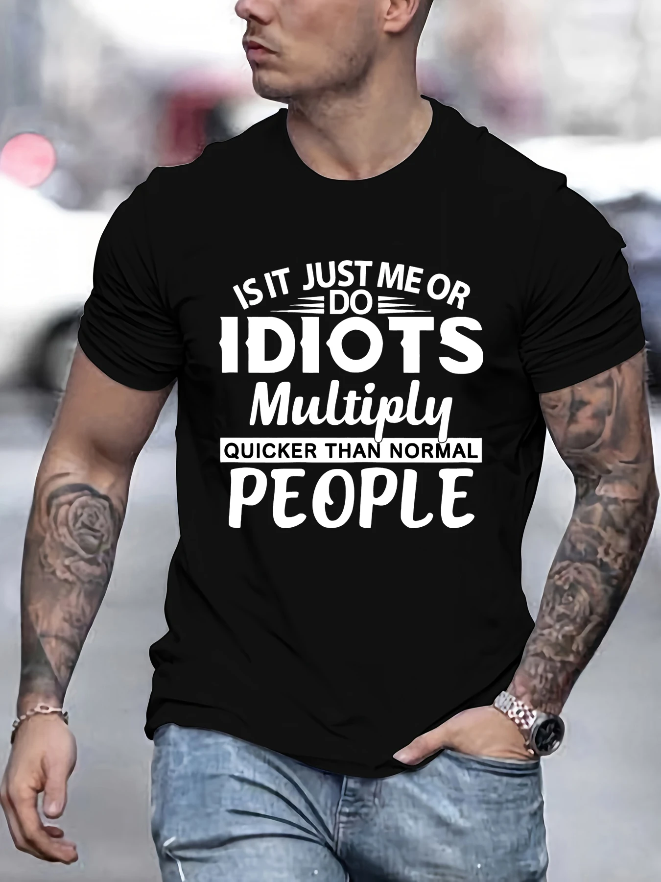 Men's Casual I'm Becoming A Legend Slightly Stretch Graphic TeeMale Clothes For Summer 
