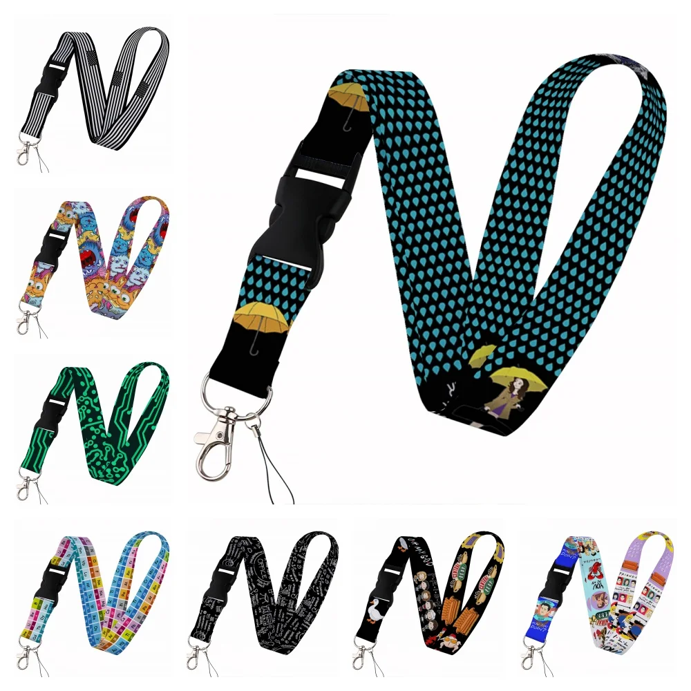 Hot selling patterns Lanyard Keys Chain Badge Holder ID Credit Card Pass Hang Rope Lariat Mobile Phone Charm Accessories Gifts