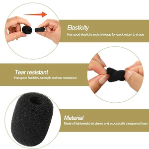 Small Foam Mini Microphone Covers, Headset Mic Cover, Headset Protection for Lavalier, 5 PCs 11 Main Sales Microphone Foam - №7