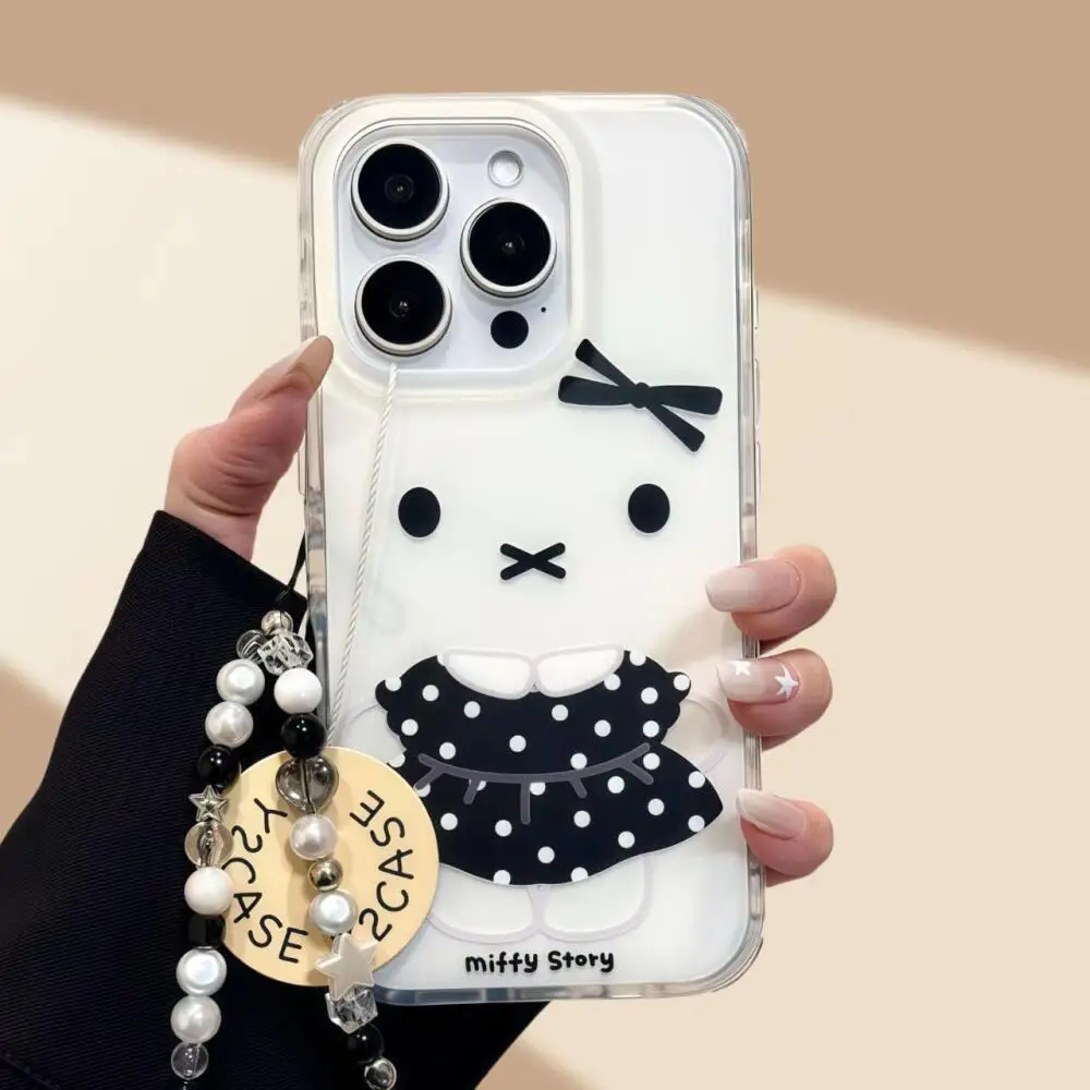 

New Miffy phone case suitable for iPhone 13-16promax cartoon anti drop and anti scratch phone protection soft case