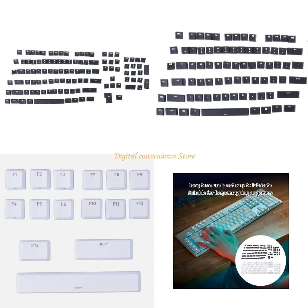 

97QA Устойчивые к выцветанию колпачки клавиш из АБС-пластика Быстроочищаемые поверхности для клавиатур G915/G913/G815/G813 TKL