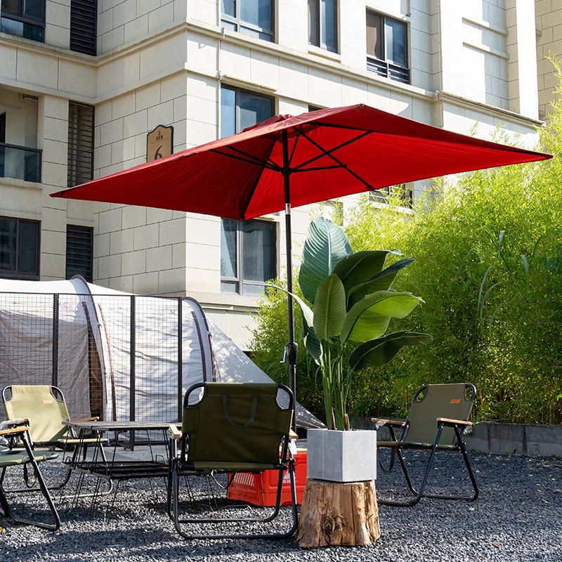 Four corner outdoor sunshade umbrella, courtyard net, red Roman umbrella, outdoor camping sunscreen sun umbrella300x200cm