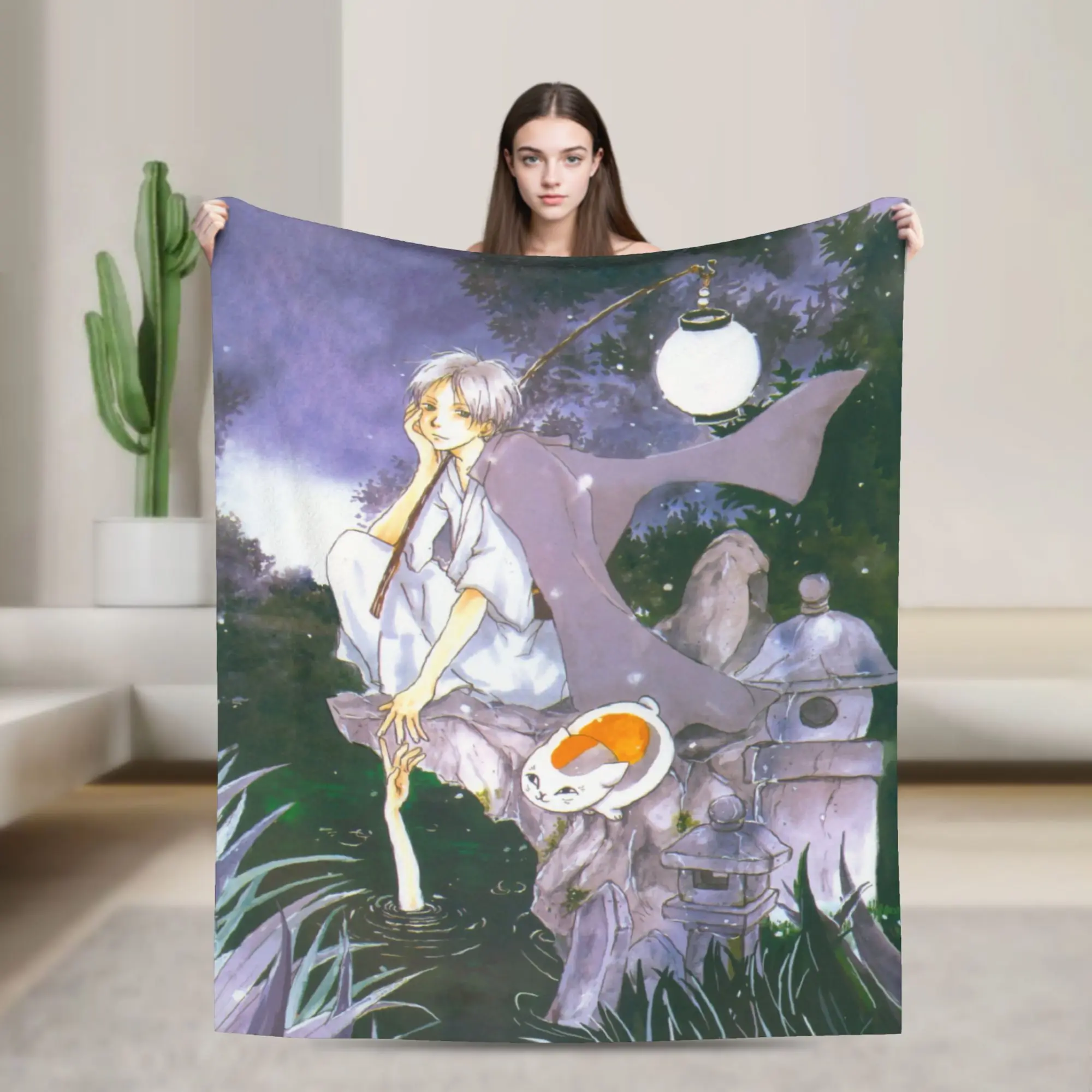 anime N-Book Friends N-Natsume Blanket  Warm Fluffy Plush Throw Blanket For Couch Bed Picnic Flannel Bedspread Bed Cover