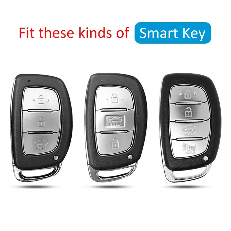 Carbon Fiber Key Fob Chain Case Cover Compatible With Hyundai Tucson Elantra GT Sonata Ioniq 2016 2017 2018 2019 2020 2021 2022