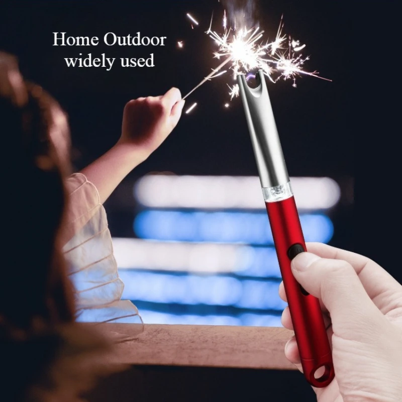 2026 New Personalized Pulse Arc Kitchen Barbecue Outdoor Windproof Igniting Gun Metal USB Portable Charging Camping Lighter