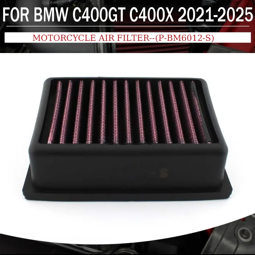Motorcycle Washable Air Filter For BMW C 400 GT C400GT C400x C 400X 2021 2022 2023 2024 2025