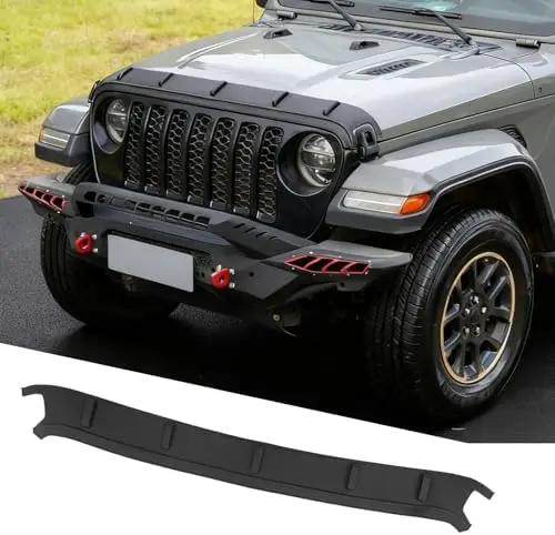 

Black TPE Hood Deflector for 2018-2026 Wrangler JL & Gladiator JT – Front Hood Guard Protection