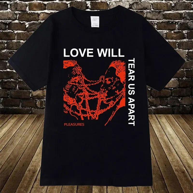 Retro Men T Shirt Lil Peep Peep Love Will Tear Us Apart Print Loose Cotton T Shirt Hip Hop Shirts Streetwear Casual Tops Unisex