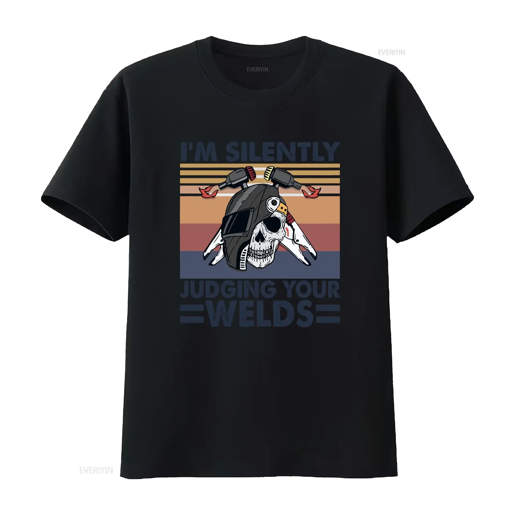 Rowelder I m Silently Judging Your Welds Vintage White T Shirt Retro Welders Love For Him vintage Washed Top For Everyday Wear