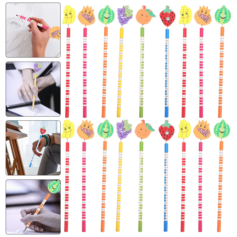 36 Pcs Classroom Pencil Hb Portable Students Pencils Practical Toddler Fruits Strawberry