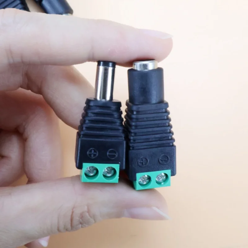 DC Terminal Connector 2pin DC Power Adapter 5.5mm X 2.5mm Plug Male to Female Jack Connector Plug For LED Strip CCTV Came - view 6