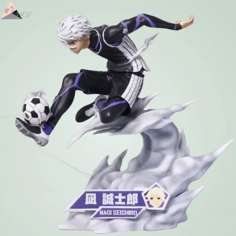 

Blue Lock Nagi Seishiro No.11 Football Figure Soccer Field Scene Action Model, Anime Collectible Gift for Fans