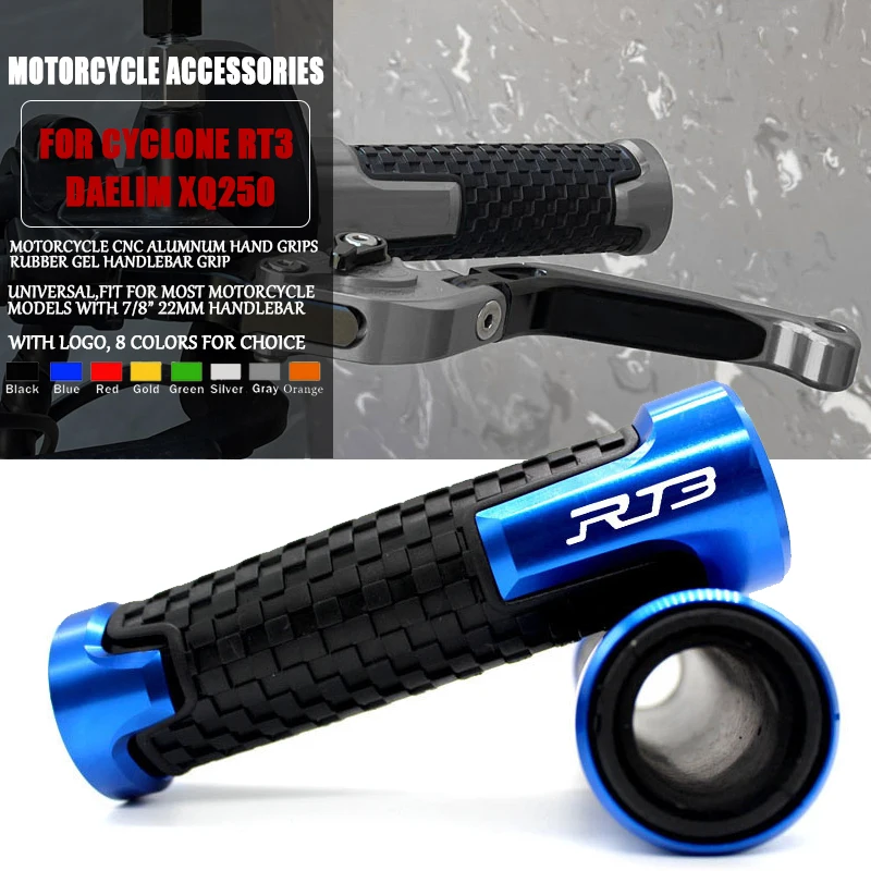 

For CYCLONE RT3 DAELIM XQ250 XQ 250 250CC 7/8'' 22mm Motorcycle knobs Anti-Skid scooter Handle ends Grips Bar Hand Handlebar