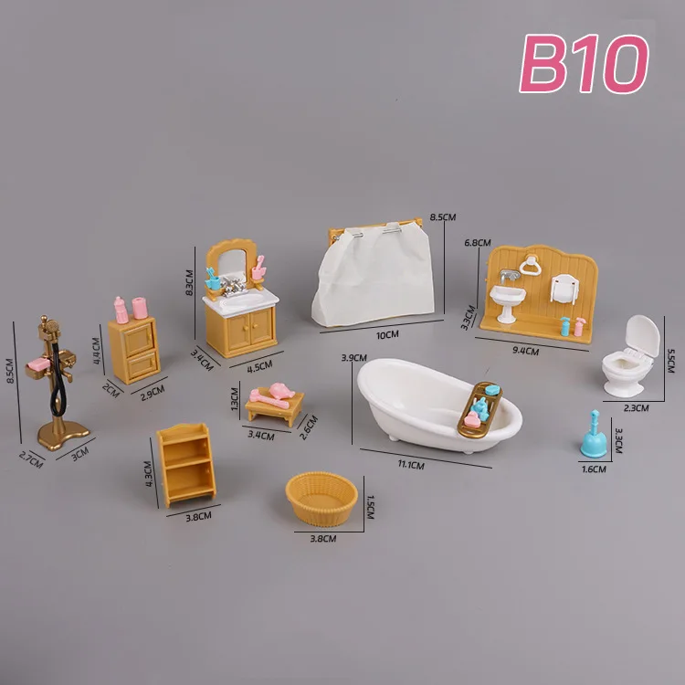 Mini conejo de familia de animales, accesorios para casa de muñecas, juguetes para jugar a las casitas, juegos de muebles de simulación, casa de muñecas, juguetes para niñas