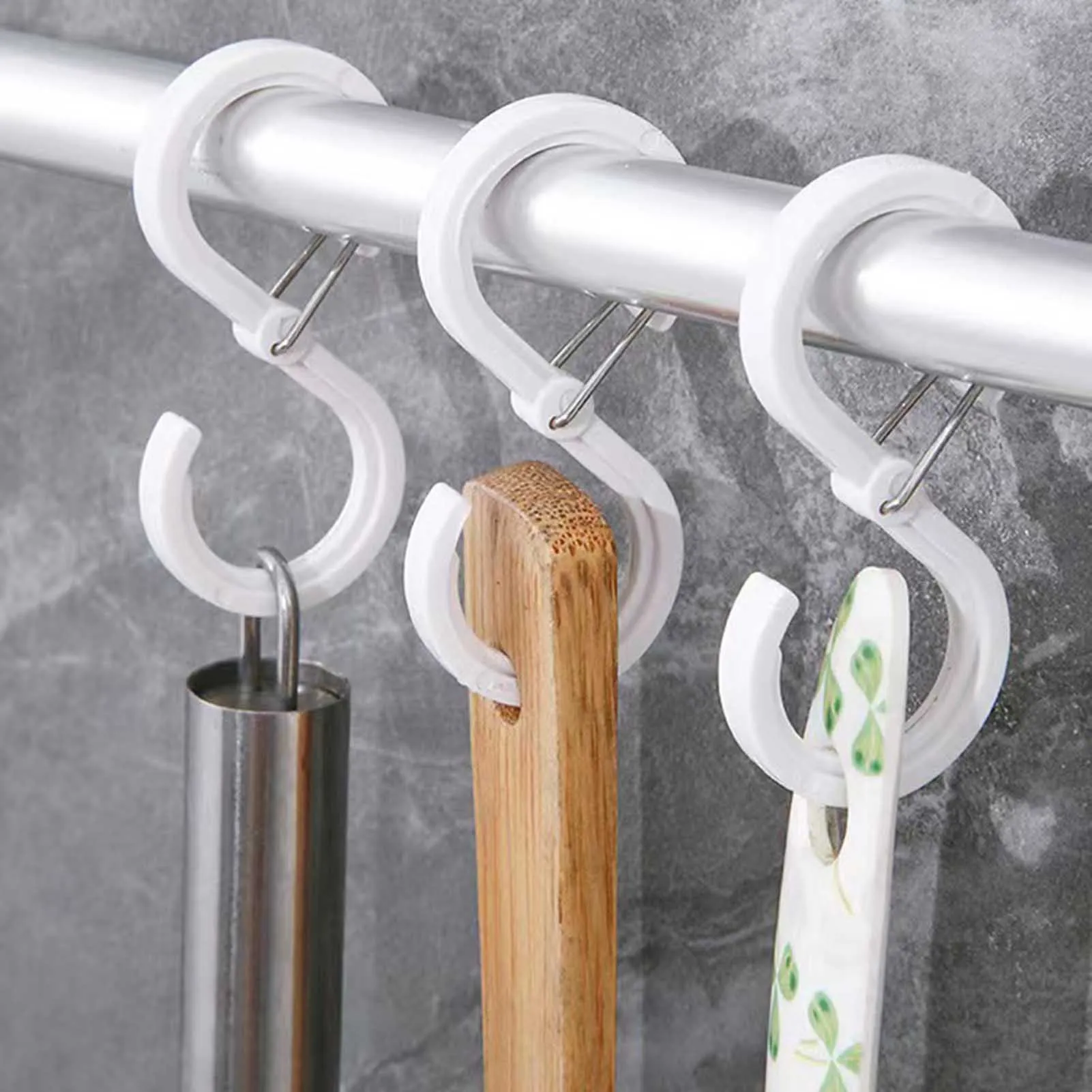 16PCS Non Slip Heavy Duty S Hooks Hanging Safety Buckle Hanging Plants Hooks for Kitchen Utensils Plants Pot